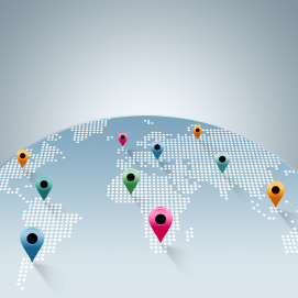 Global textile supply chain map showing multi-origin production and regionalized sourcing structure.
